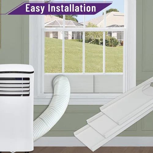 Miniatura 5 de Mxclimate Kit de placas de sellado de ventana de aire acondicionado portátil compatible con manguera de CA de escape de 5 pulgadas de diámetro