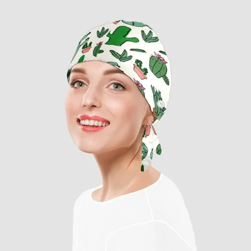 Miniatura 6 de MUKJHOI Gorras de trabajo ajustables con estampado colorido y lazo para la parte trasera, sombreros con botones