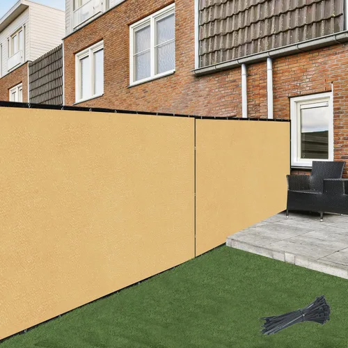 Miniatura 12 de ASTEROUTDOOR - Pantalla de privacidad para balcón y valla de 6 x 50 pies, 90% de clasificación de sombra, tela de polietileno negro de 6.00 oz/m²