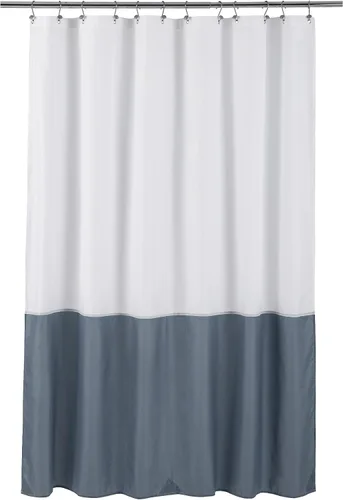 Miniatura 21 de ALYVIA SPRING - Forro de tela impermeable para cortina de ducha, cortina de tela lavable para baño - Tamaño estándar 72 x 72, azul