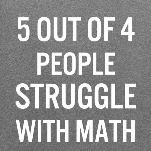 Miniatura 3 de Pop Threads 5 de 4 People Struggle with Math - Camiseta divertida con gráficos retro para hombre