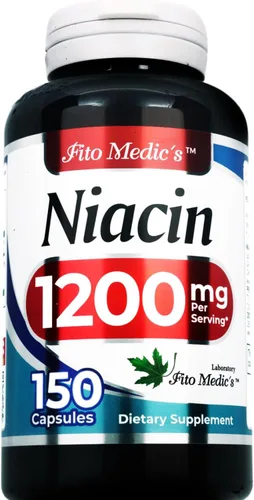 Miniatura 3 de FITO MEDIC'S Suplemento de niacina de laboratorio, vitamina B3, 150 cápsulas