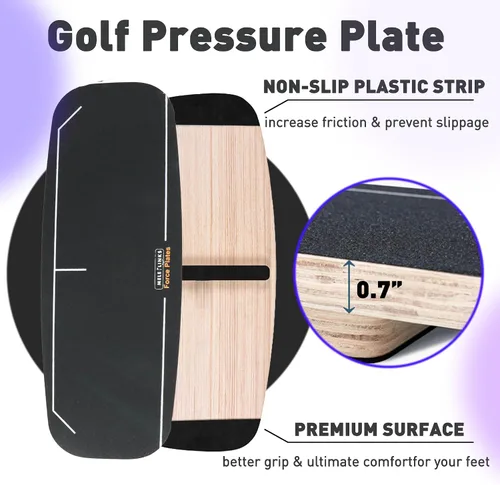 Miniatura 3 de Placa de presión de golf, ayuda de entrenamiento de golf para práctica en interiores, tabla de equilibrio de cambio de peso, entrenador de swing