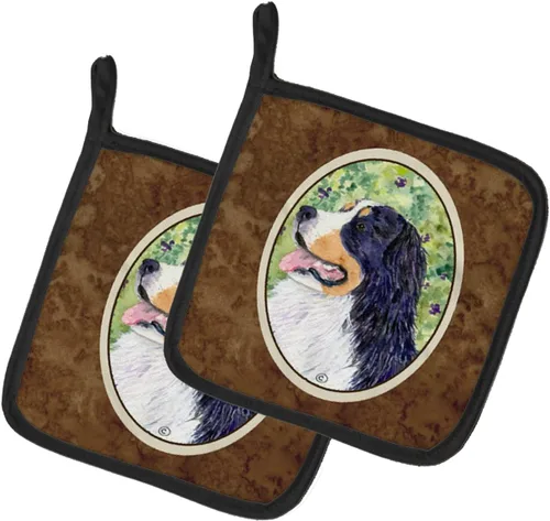 Miniatura 233 de Caroline's Treasures SS8617PTHD - Juego de soportes para ollas de cocina resistentes al calor, almohadillas calientes para horno para cocinar, Husky