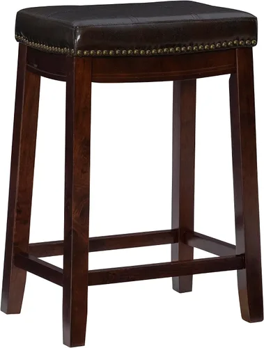 Miniatura 26 de Linon Claridge Taburete de mostrador, negro, 26 x 18 x 12.75 pulgadas