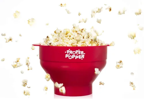 Miniatura 2 de La original Proper Popper - Palomera de microondas, fabricada en silicona, con cuenco plegable sin BPA y apta para lavavajillas - (Rojo)