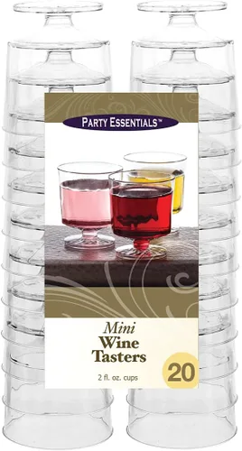 Miniatura 6 de Party Essentials Mini vasos desechables de plástico de 2 onzas, para degustaciones de vino, porciones pequeñas, muestras de alimentos, condimentos