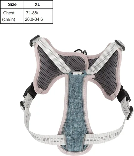Miniatura 2 de Dog Vest Harness, Adjustable Reflective No Pull Chest Harness for Large Medium Dogs, Polyester Nylon Outdoor Walking Safety Strap (S)