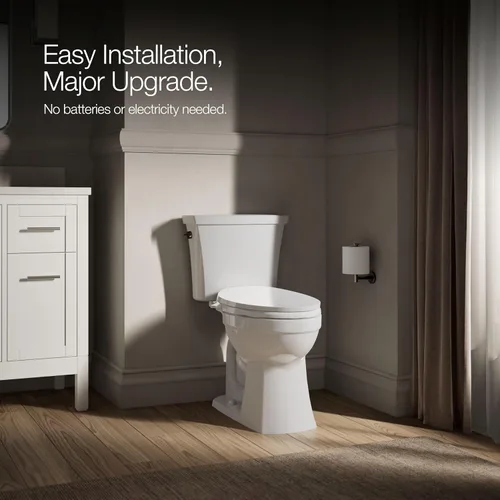 Miniatura 6 de Kohler PureWash M300 Asiento de Inodoro Bidé Manual Alargado, Mango Blanco, Tapa de Cierre Silencioso que Evita Golpes, Bidé de Inodoro, Fácil