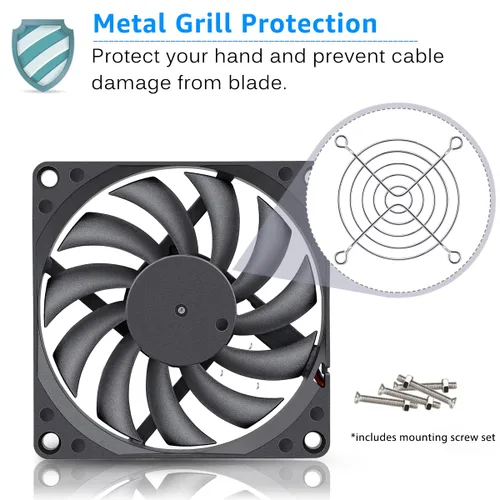 Miniatura 4 de GDSTIME Ultra delgado 3.150 in x 3.150 in x 0.394 in 12V PC sin escobillas DC ventilador de enfriamiento 2pin para impresora 3D fuente