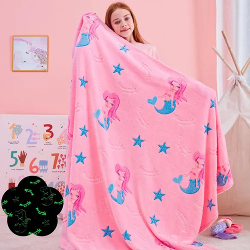 Miniatura 11 de QSTEHEML Manta de unicornio que brilla en la oscuridad, regalo de cumpleaños para niñas de 3 a 12 años, regalos de juguetes de unicornio, manta
