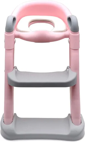 Miniatura 9 de Asiento de escalera de inodoro clásico para entrenamiento para ir al baño con cojín mejorado, silla de inodoro/entrenador de inodoro para bebés Kit
