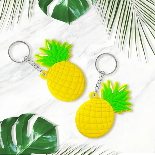 Miniatura 3 de CiciBear Paquete de 20 llaveros de piña, recuerdos de fiesta para fiesta temática hawaiana tropical Luau, baby shower, cumpleaños, recompensas