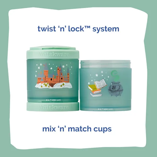 Miniatura 3 de Whiskware - Harry Potter - Recipientes apilables para aperitivos para bebés, niños y niños pequeños, 3 vasos apilables para la escuela o el viaje