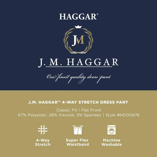 Miniatura 4 de J.M. Haggar Men's Classic Fit Flat Front Dress Pant-Regular and Big & Tall Sizes