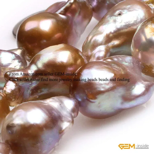 Miniatura 4 de GEM-Inside - Cuentas de piedra nuclear Edison nuclear de 0.551 x 0.866 in para hacer joyas, cuentas sueltas de 15 pulgadas Tamaño de 0.551 x 0.866