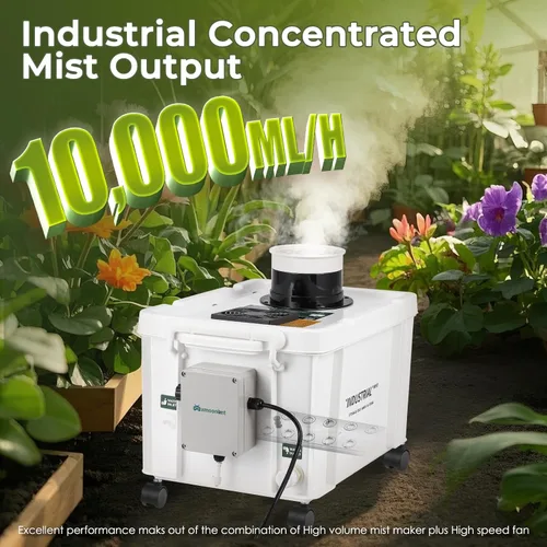 Miniatura 2 de Mxmoonant Kit de humidificador de bricolaje ultrasónico de 22.0 lbs/H, volumen de niebla ajustable llenado automático de agua controlador