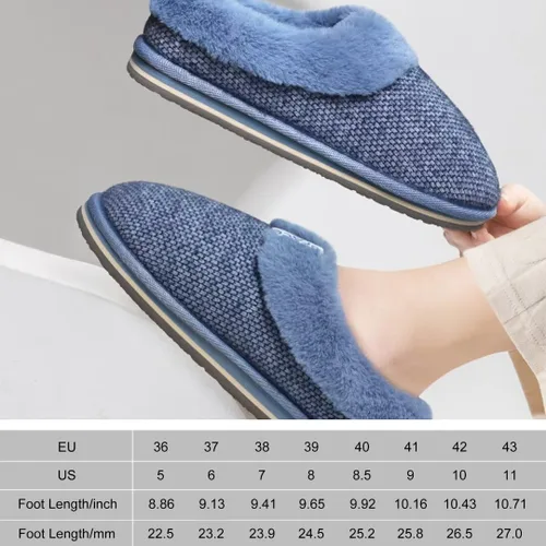 Miniatura 6 de COFACE Pantuflas de espuma viscoelástica para mujer, cómodas y cálidas, con forro de cojín acogedor