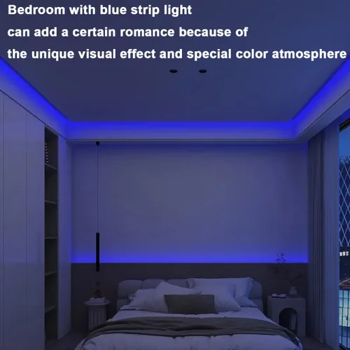 Miniatura 6 de TOPAI 12V delgada de 5 mm tira de luz LED COB azul estrecha de 16.4 pies luz uniforme brillante sin puntos 400LEDs/M adhesiva flexible para cortar