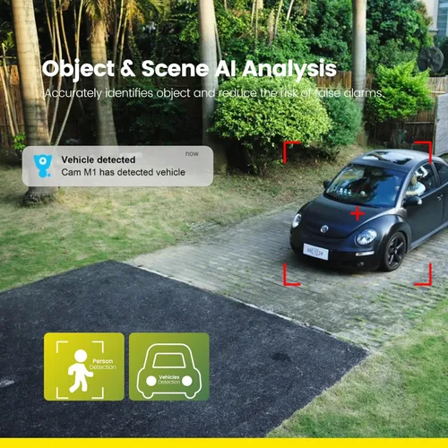 Miniatura 2 de Cámara de seguridad al aire libre litokam 2.5K, cámara Wi-Fi 2.4G para seguridad en el hogar al aire libre con detección de movimiento AI, cámara IP