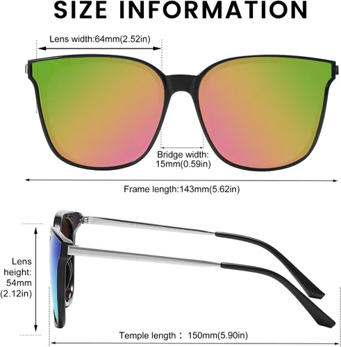 Miniatura 3 de Duco - Lentes de sol redondos vintage para mujeres y hombres con protección UV de moda para la playa