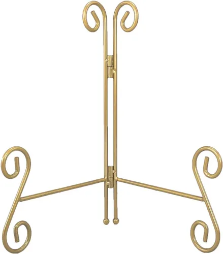 Miniatura 10 de Soportes de placa para exhibición, soportes de platos de 10 pulgadas para exhibición, caballete de placa de hierro dorado para fotos, marcos
