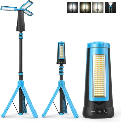 Miniatura 10 de Dimgogo15000mAh Luz recargable para acampar, luz de trabajo LED portátil Standing Light with 7ft Max Height, 5500 Lumen 6500/4500/3500K Dimmable