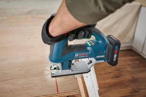 Miniatura 8 de BOSCH GST18V-60CN Sierra de calar con mango superior conectado sin escobillas de 18 V, 3,800 SPM, luz LED, cambio de hoja sin herramientas