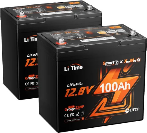 Miniatura 12 de Litime Batería de litio LiFePO4 de 12 V y 165 Ah Bluetooth, batería de ciclo profundo para motores de arrastre, tamaño grupo 31 con densidad