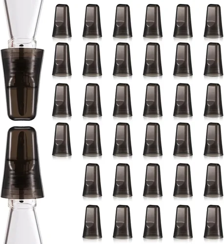 Chengu 36 fundas para botellas de licor, tapas de boquilla para botellas, dispensador universal de vertido, tapas de boquilla de goma de silicona