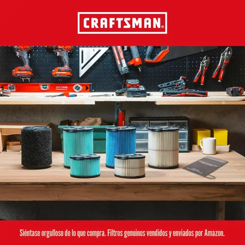 Miniatura 5 de CRAFTSMAN CMXEVBE17596 - Aspiradora húmeda y seca de 20 galones, 6.5 HP de potencia máxima, aspiradora de taller de servicio pesado húmeda y seca