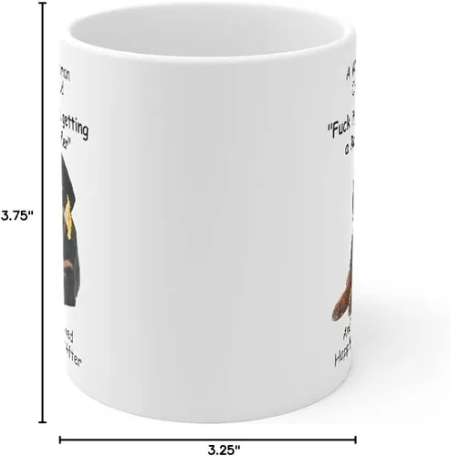 Miniatura 7 de Taza divertida para mujeres dueñas de mascotas – Taza para café «A Wise Woman Once Said», blanca, 325 ml., Rottweiler - Mujer Sabia 4