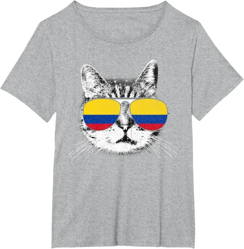 Miniatura 67 de Camisa de bandera de Colombia, orgullo colombiano, gato, hombres, mujeres, niños, camiseta de regalo