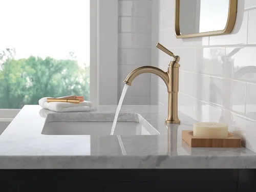 Miniatura 2 de Delta Faucet Saylor - Grifo de baño de un solo agujero, grifo de baño dorado, grifo de lavabo de baño de una sola manija, tecnología de sello