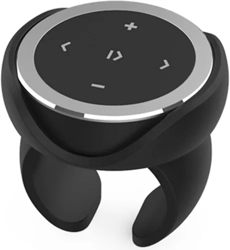 UltraConnect - Botón de control inalámbrico Bluetooth multimedia con funcionalidad Selfie - Compatible con iPhone y Android - Perfecto para volante