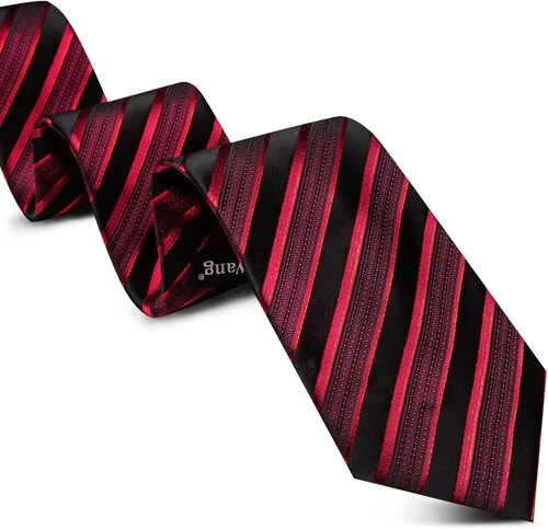 Miniatura 122 de Barry.Wang Juego de corbatas para hombre, corbata de seda a rayas, tejido a cuadros, gemelos formales, negocios, boda