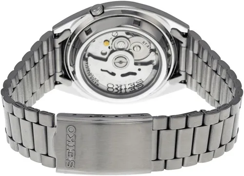 Miniatura 2 de SEIKO 5 Reloj automático para hombre SNXS79 con esfera negra y pulsera de acero inoxidable plateado, Mecánico,Automático,Reloj automático