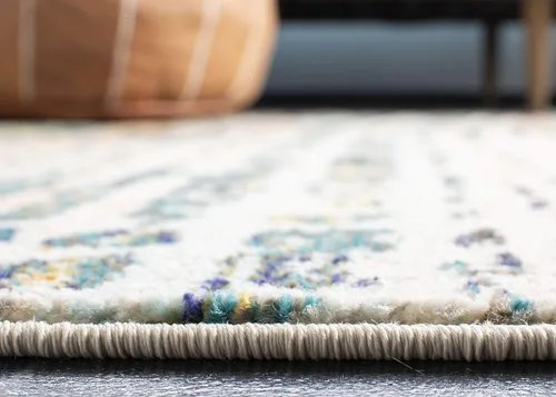 Miniatura 4 de SAFAVIEH Madison Collection - Alfombra decorativa de 3 x 5 pies, color beige y azul marino, diseño abstracto moderno, no desprende pelusa y de fácil