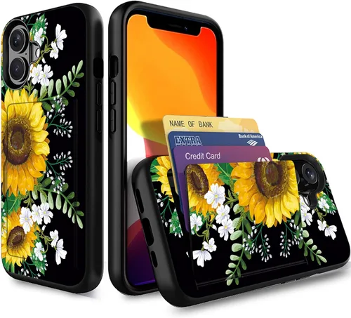 Miniatura 99 de Funda para iPhone Air, funda tipo cartera con ranura para tarjeta oculta, a prueba de golpes, TPU y PC, funda protectora de doble capa para iPhone