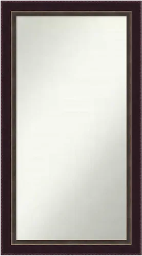 Miniatura 44 de Amanti Art Espejo de baño de bronce para sobre el fregadero, 24 x 24 pulgadas, espejo cuadrado de bronce Lara para tocador, marco de madera