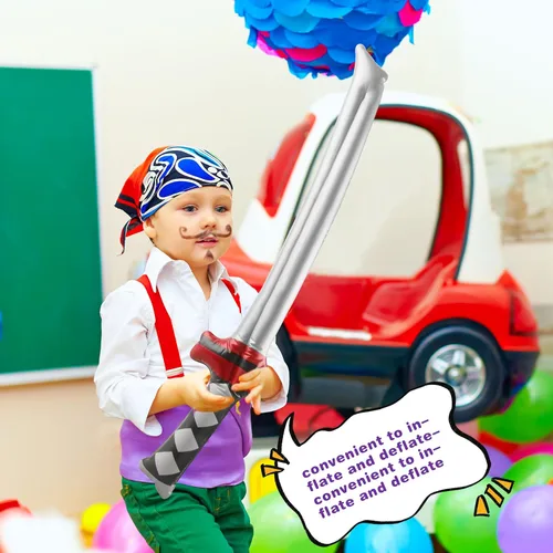 Miniatura 6 de Paquete de 30 armas inflables de 30 pulgadas de ninja katana de samurái, armas inflables para niños, Halloween, piscina, suministros de fiesta