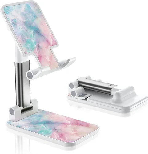 Miniatura 20 de Soporte de teléfono plegable para escritorio - Soporte de teléfono celular de ángulo ajustable - Adecuado para iPhone, Samsung - Flor negra