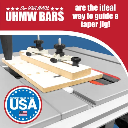 Miniatura 6 de Barra fresada de precisión UHMW 3/4" X 3/8" X 36" para plantillas, accesorios o ranuras de inglete