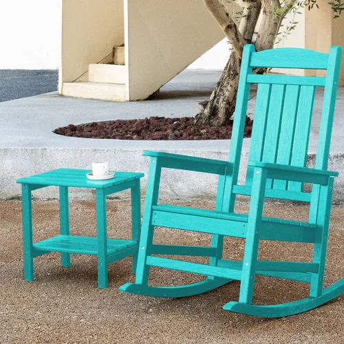 Miniatura 2 de KINGYES Mesa auxiliar doble, mesa auxiliar Adirondack- Aruba