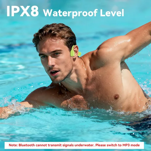 Miniatura 2 de Auriculares de natación, IPX8 impermeables de conducción ósea auriculares inalámbricos subacuáticos con memoria de 32 GB para natación, ciclismo
