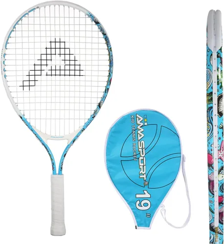 Miniatura 16 de AMA SPORT Raqueta de tenis para niños pequeños, kit de iniciación de raqueta de tenis de 17 a 25 pulgadas para niñas y niños con bolsa de nailon