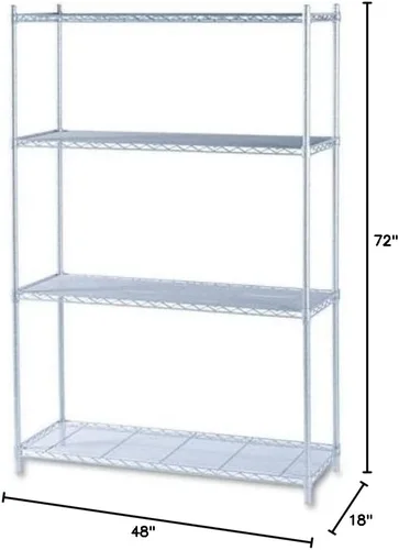 Miniatura 2 de Safco Productos Unidad de inicio de estantería de alambre industrial 48 pulgadas de ancho x 18 pulgadas de profundidad x 72 pulgadas de alto