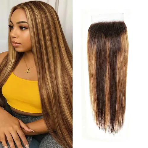 Miniatura 12 de Cierre de encaje transparente de 6 x 6 pulgadas, cierre de cabello humano real, 6 x 6 pulgadas, prearrancado con cabello de bebé, línea capilar
