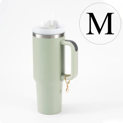 Miniatura 4 de MOTAIN Accesorios de dije de letra para taza Stanley, dije de mango de letra de identificación de acero inoxidable, dije de letra de mango de taza