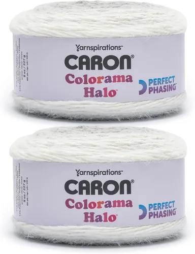 Miniatura 28 de Caron Colorama Halo Cake Ultra Marine Hilo - Paquete de 2 unidades de 8oz/226.79g - 71% acrílico, 18% nailon, 11% poliéster, #5 grueso, 60 yardas
